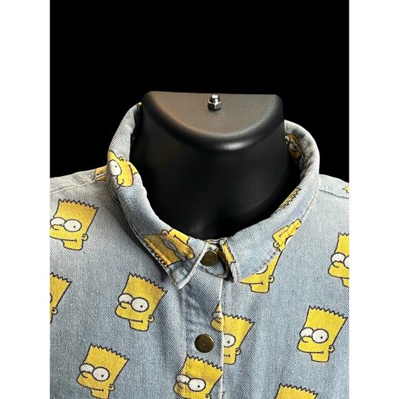 Vintage 90s Bart Simpson Denim Jacket All Over Print  Collectible Woman’s Jacket - Picture 3 of 16